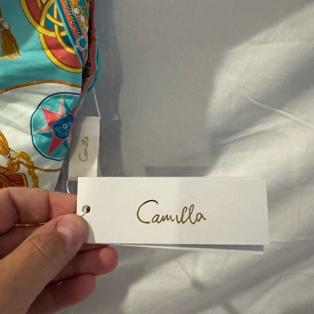 Camilla Turquoise and Gold Patterned Swimwear - Picture 3 of 8